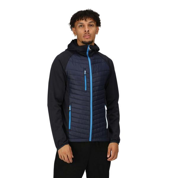 Regatta Mens Navigate Quilted Hybrid Jacket - Navy/French Blue - 