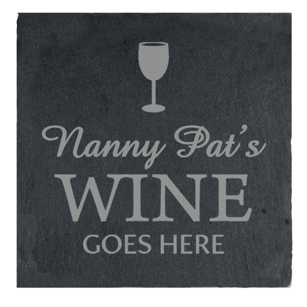 Personalised Memento Company Personalised Wine Goes Here... Single Slate Coaster