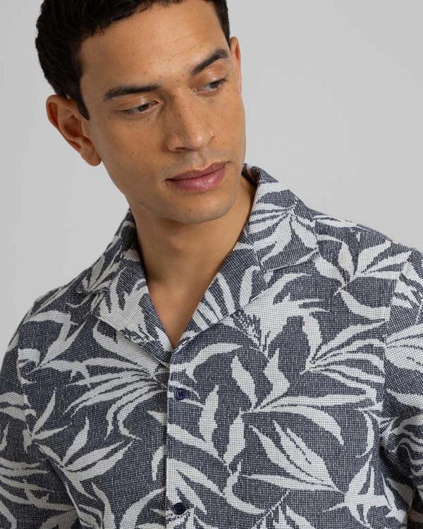 Steel & Jelly Oval - Leaf Jacquard Short Sleeve Shirt