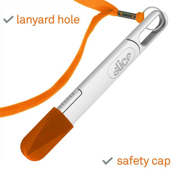 Slice Self-Opening Scissors Lanyard and Safety Cap  - DaltonSafety