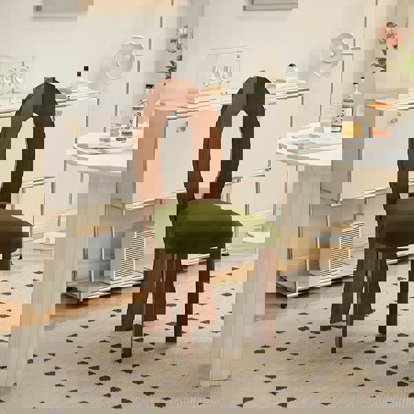 Caradoc Mermaid Dining Chair, Oak & Velvet-Rit Concept-Rit Concept