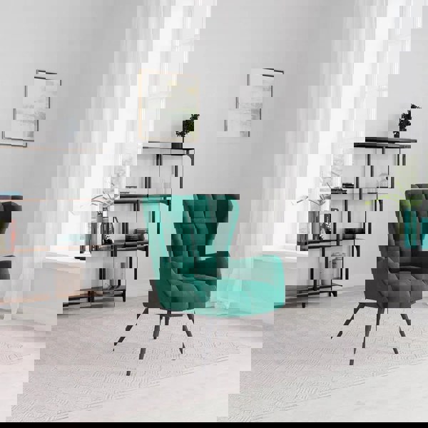 Dorel Home Dalton accent chair in green velvet