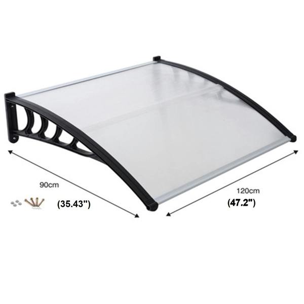 Gr8 Garden Front Door Canopy Porch Awning Rain Protector Lean-To Roof Shelter 90 x 120cm Outdoor UV Resistant Cover