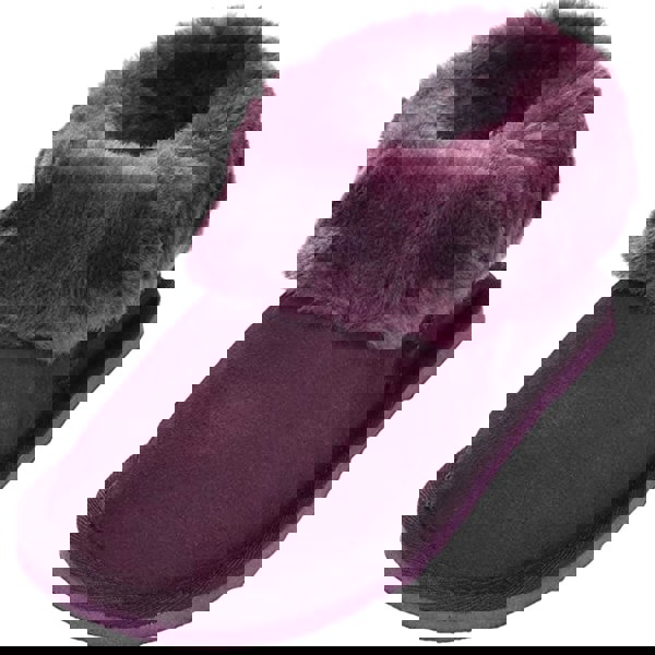 Eastern Counties Leather Women's Sheepskin Lined Slipper Boots - Plum