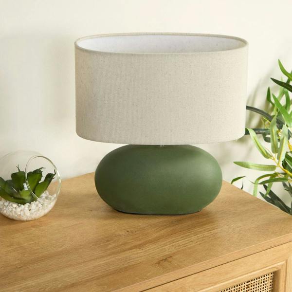 Pagazzi Lighting Eveline Green Ceramic Table Lamp