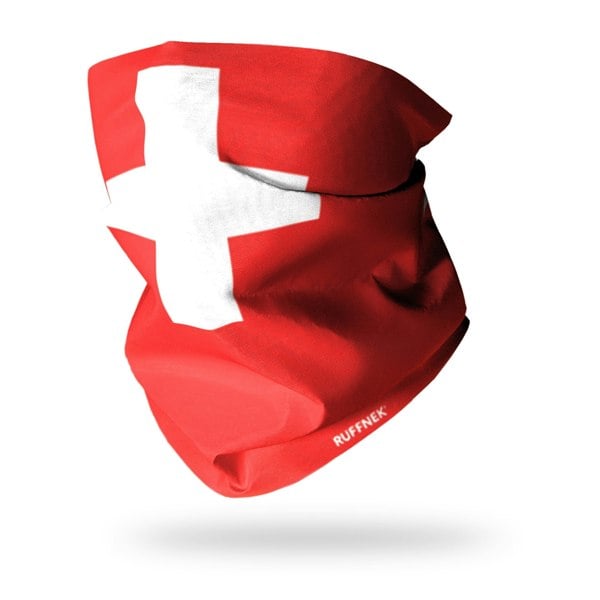 Flag of Switzerland/Swiss Flag Multifunctional Scarf RUFFNEK® Red/White