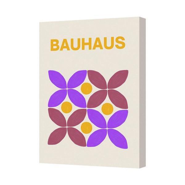 Benjamin Tate Design Bauhaus Inspired Geometric Floral Canvas Print Wall Art