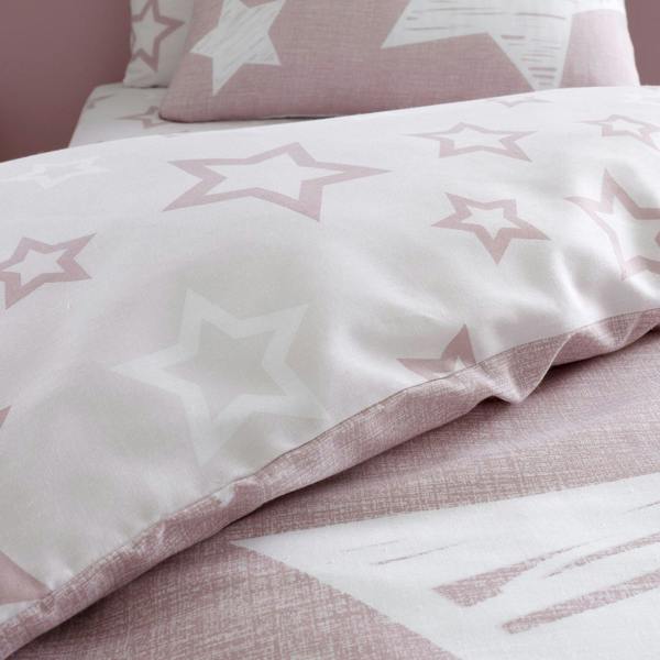 Smart Living Kids Duvet Cover and Pillowcase Set - Superstar - Blush Pink