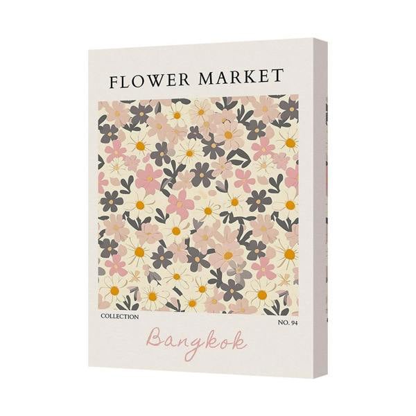 Benjamin Tate Design Flower Market Bangkok Floral Pattern Canvas Art Print Wall Decor
