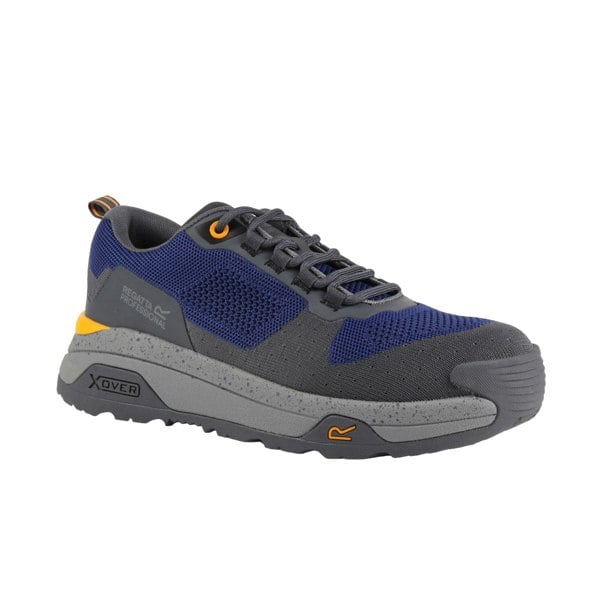 Regatta Mens Crossfort Safety Boots - Twilight Blue/Gunmetal Grey