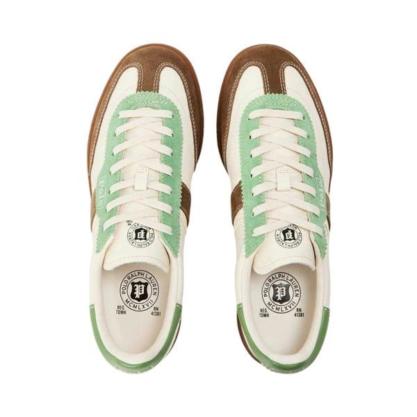 Ralph Lauren Womens/Ladies Bedford Leather Flat Trainers - Cream - 