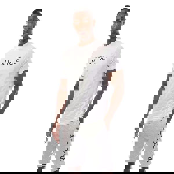 Nicce Mens Aberdeen Loungewear Set - White/Grey