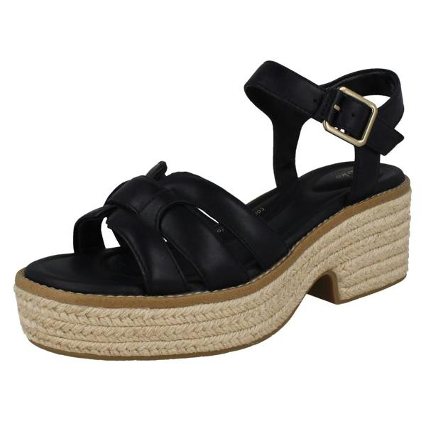 Clarks Ladies Clarks Platform Wedge Sandals Coledale Strap