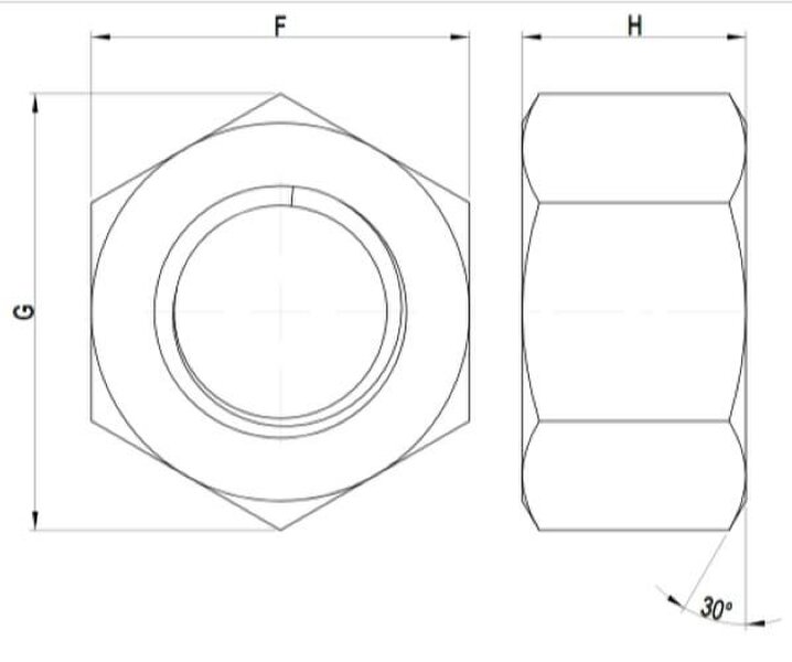 Fixaball UNF Full Hex Nut A2-70/ 304 Stainless Steel DIN 934