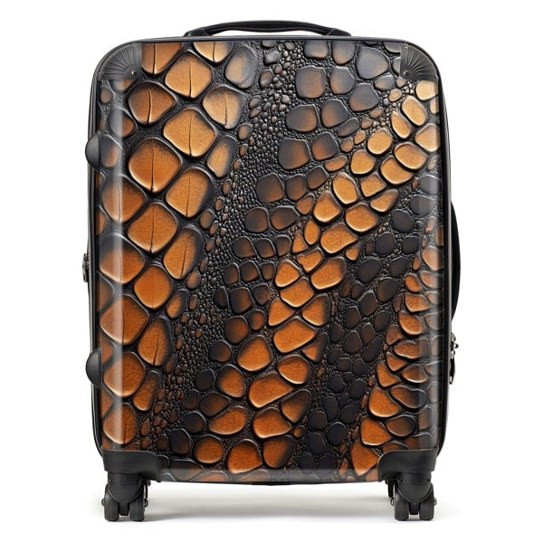 Warren Reed Snakeskin Print Suitcase