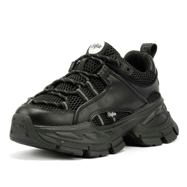 Buffalo Saturn Lace Women's Black Trainers