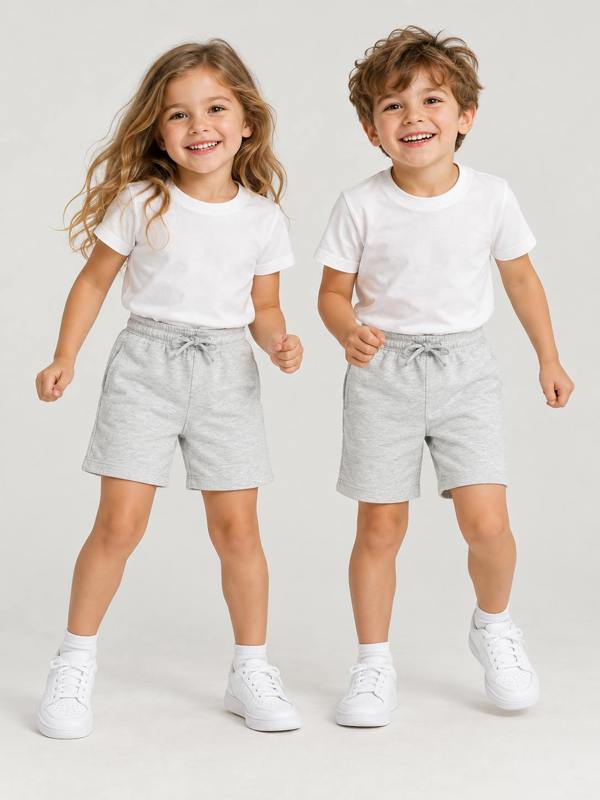 Childsplay Kids Cotton Shorts in Grey