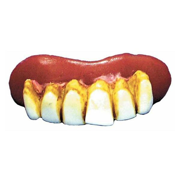 Bristol Novelty Mr Groovy Dentures Fake Teeth With Impression Putty - Pink/Off White