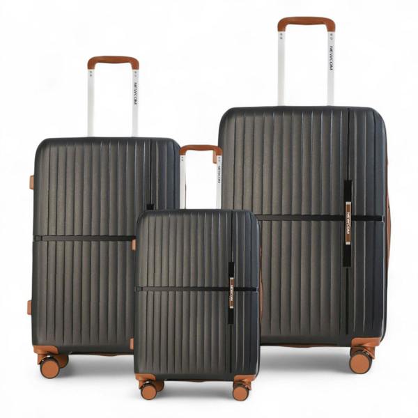 Infinity Luggage Strong Hard Shell Suitcase Set 8 Wheel Cabin Luggage Holiday Travel Case
