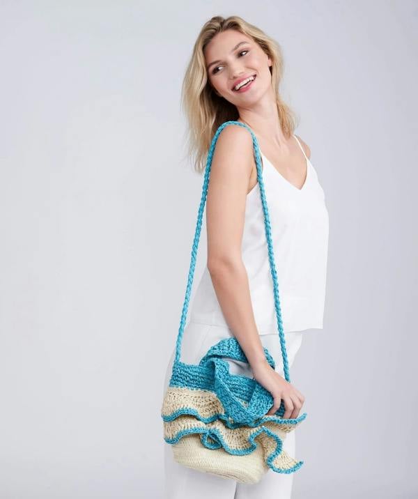 Pia Rossini Saffira - Straw Crossbody Bag