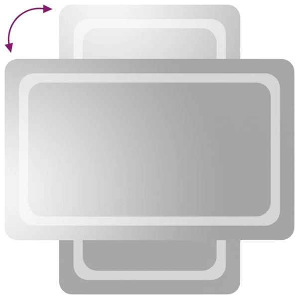 Berkfield LED Bathroom Mirror 50x80 cm