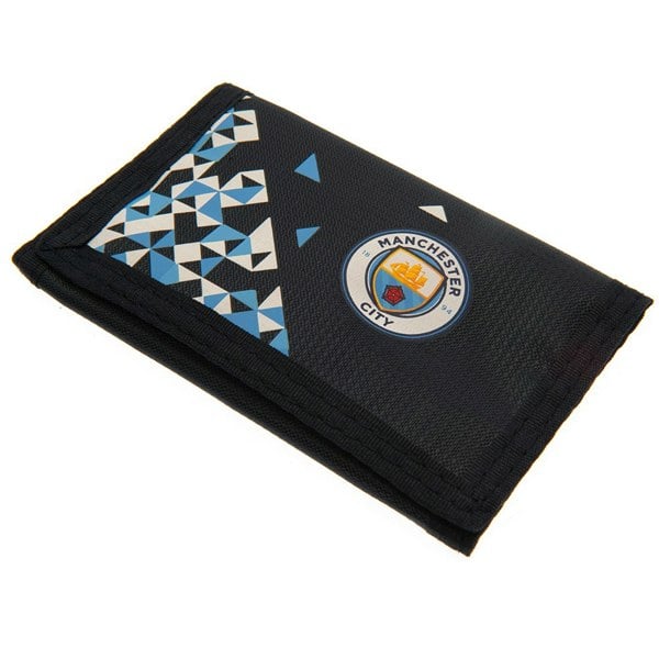 Manchester City FC Particle Nylon Wallet - Black/Sky Blue/White