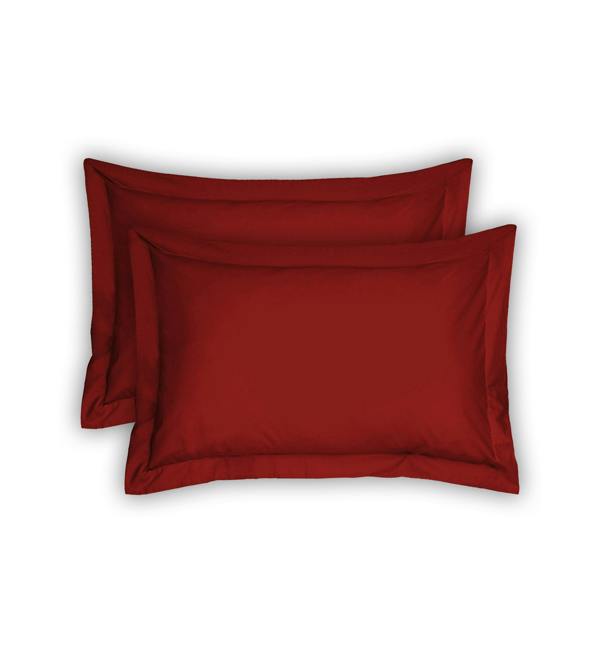 Smart Living Polycotton Oxford Pillowcase Pair Pack - Red