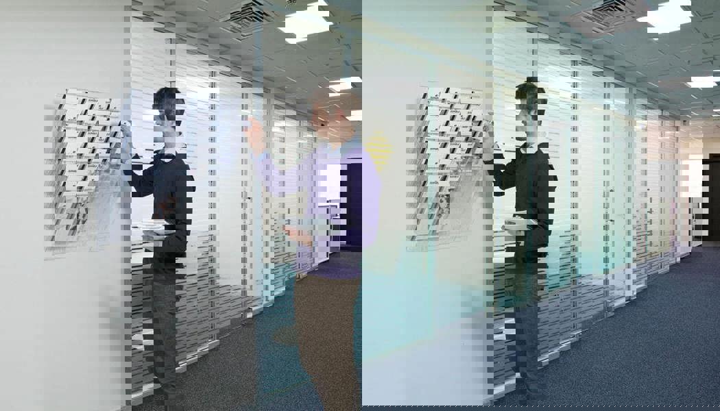 Durable FLEXIBOXX 6 Wall Mounted Literature Tray | A4 Portrait Holder | Clear