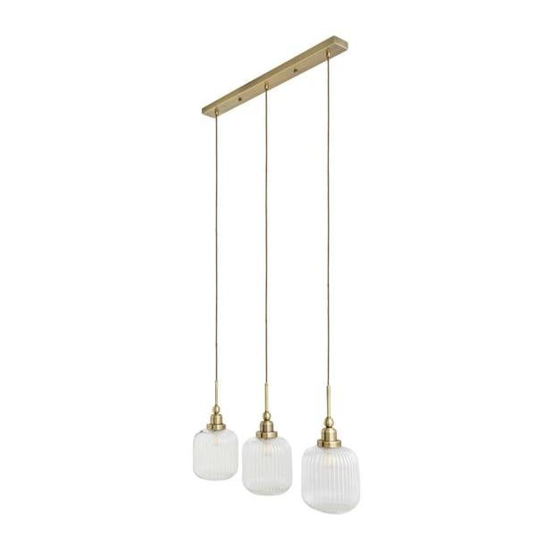 Pagazzi Lighting Riva 3-Light Antique Brass Pendant Bar