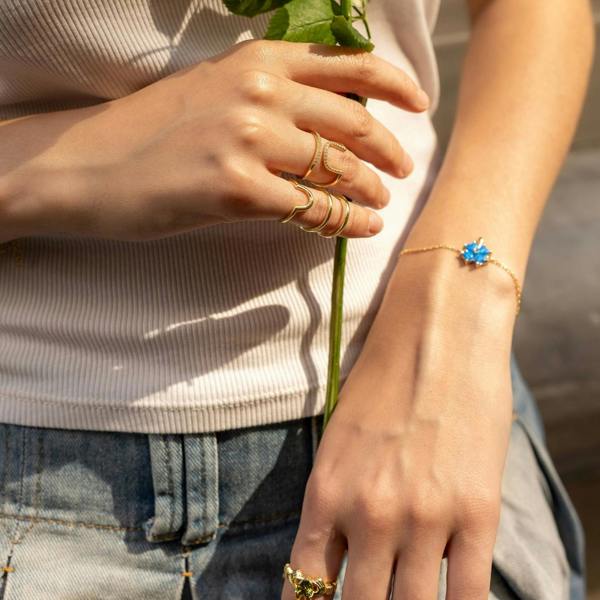 Spero London Sterling Silver Open Cuff Pave Ring