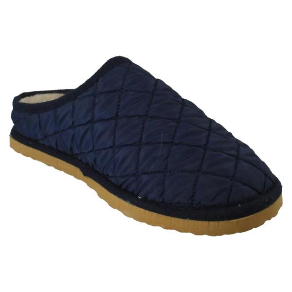 Padders Ladies Padders Quilted Design Slip On Extra Wide Mule Slippers Thetis