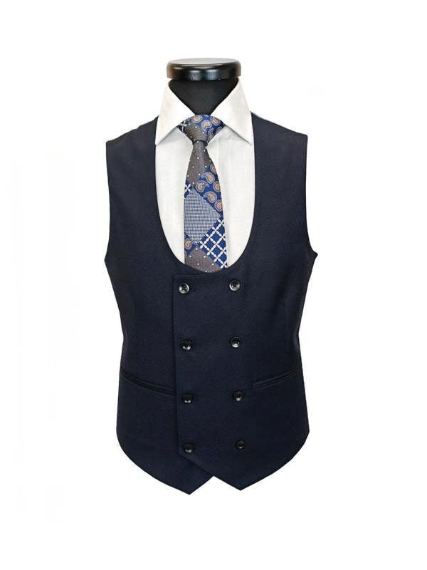 Men's 3-Piece Dark Navy Slim Fit Suit