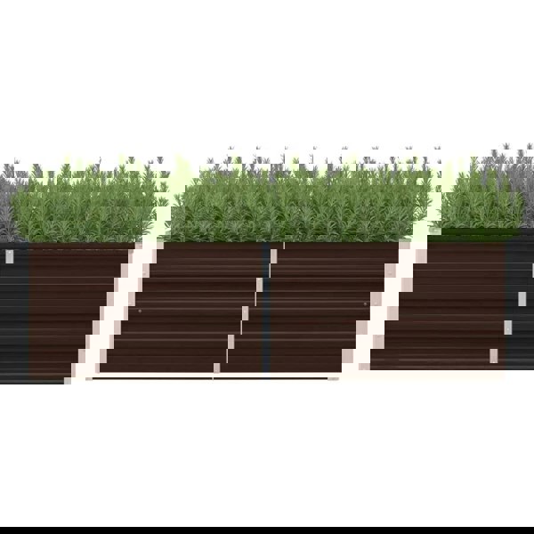 Berkfield Garden Raised Bed Brown 160x40x45 cm Galvanised Steel