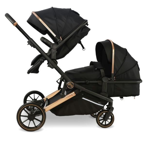 My Babiie MB33 SE Tandem Pushchair - Rose Gold Black