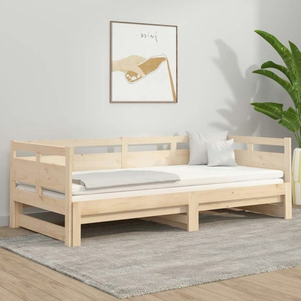 Berkfield Pull-out Day Bed Solid Wood Pine 2x(80x200) cm