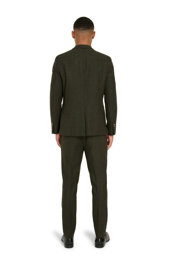 Harry Brown London Henry Tweed Blazer in Olive