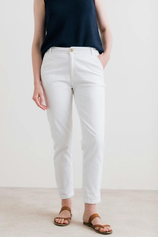 Breaker Stretch Twill Trousers White