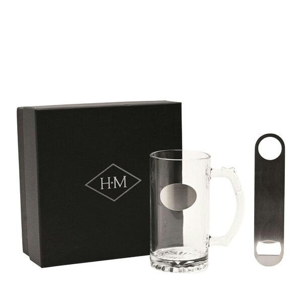 Harvey Makin Engravable Tankard and Bottle Opener Set - Clear