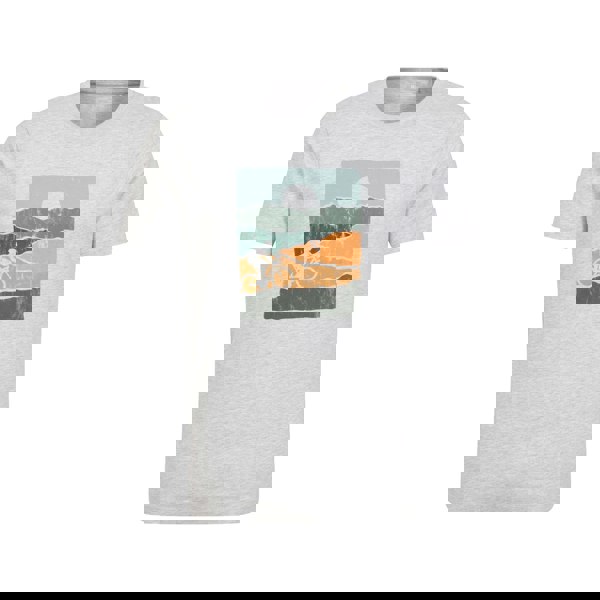 Mountain Warehouse Mens Bike Organic Cotton T-Shirt - Light Grey