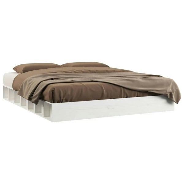 Berkfield Bed Frame White 160x200 cm Solid Wood