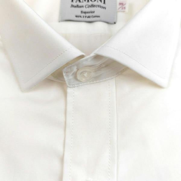 Plain White Slim Fit Shirt