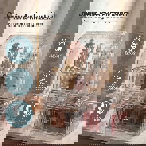 ilus Makeup Storage Organiser Acrylic Cosmetics Organizer Beauty Clear Color