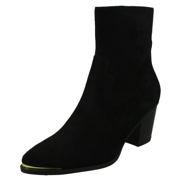 Spot On Ladies Spot On Mid Cuban Heel Cowboy Ankle Boots F51228