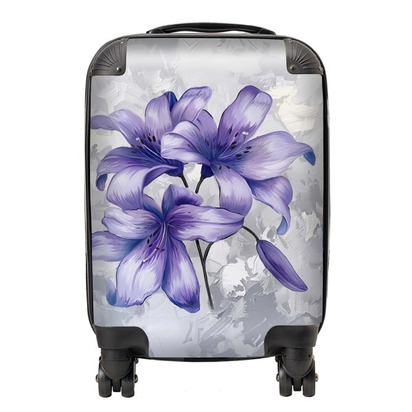 Warren Reed Purple Lilies Suitcase