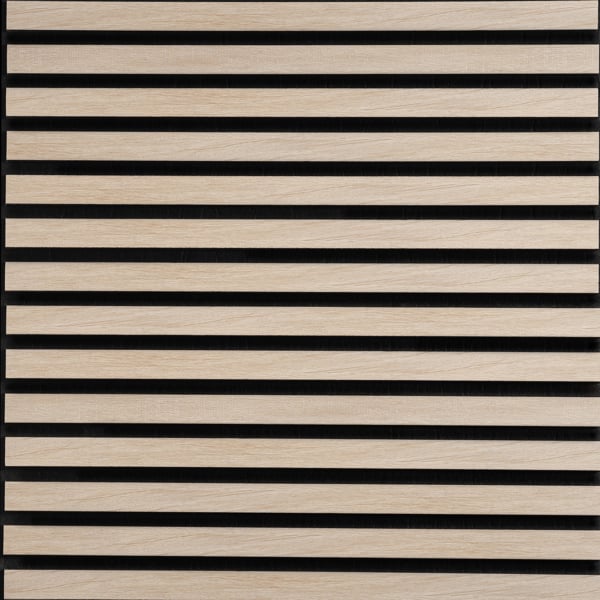 Wallsupply UltrAcoustic Eco Tile Wood Effect Recycled Felt & EPS Acoustic Slat Wall 58 x 29cm Panels, 6pcs 1.01m², Natural Oak