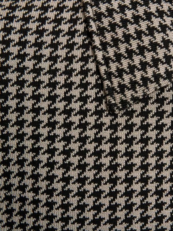 Serran London Houndstooth Knitted Jacket - Black & Grey