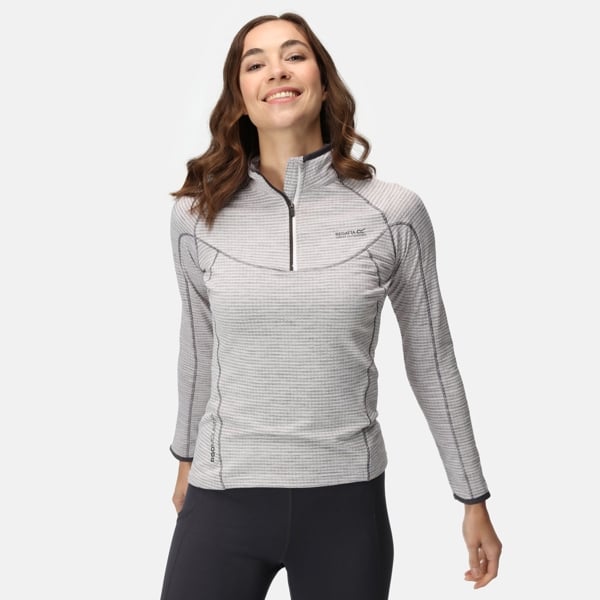 Regatta Yonder Half Zip Women's Quick Drying Running Fleece Top - White