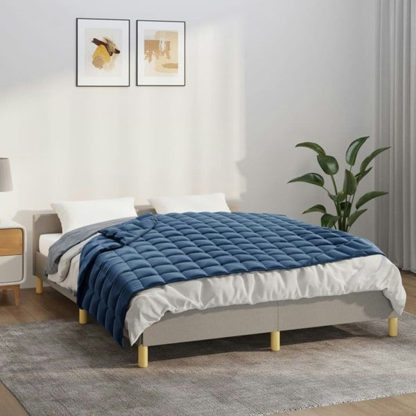 Berkfield Weighted Blanket Blue 135x200 cm Single 6 kg Fabric