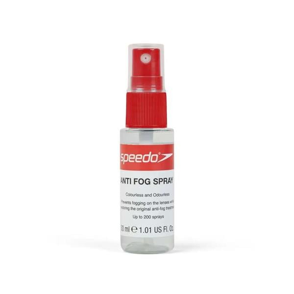 Red Speedo anti fog spray bottle, 30ml clear fog spray