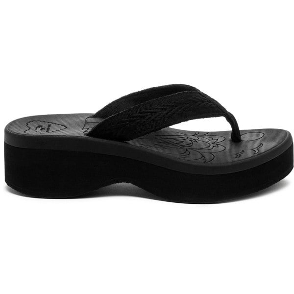 Rocket Dog Tizzy Webbing Textile Women's Black Sandals
